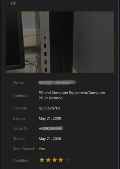 Application Test Details ID